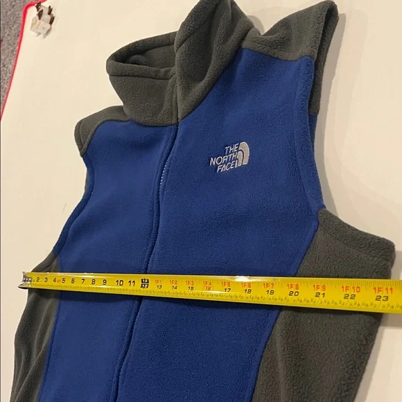 The North Face Blue and Gray Fleece Vest woman’s XL - Picture 5 of 5